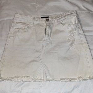 white jean skirt